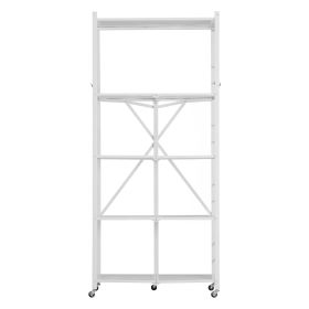 VEVOR 5-Tier Foldable Storage Shelf, 32W x 14D x 72H Inch Folding Metal Rack Shelving Unit